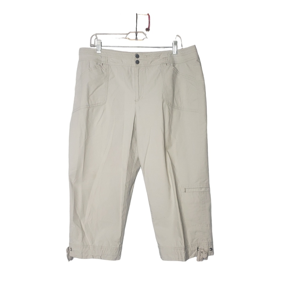 COLDWATER CREEK Tan Khaki Capri Pants Size 14